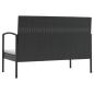 Preview: 8-tlg. Garten-Lounge-Set mit Auflagen Poly Rattan Schwarz