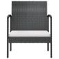 Preview: 16-tlg. Garten-Lounge-Set mit Auflagen Poly Rattan Schwarz
