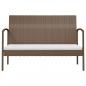 Preview: 8-tlg. Garten-Lounge-Set mit Auflagen Poly Rattan Braun