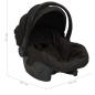 Preview: 3-in-1 Kinderwagen Anthrazit und Schwarz Stahl
