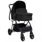 Preview: 3-in-1 Kinderwagen Anthrazit und Schwarz Stahl