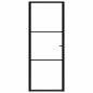Preview: Innentür ESG Glas und Aluminium 83x201,5 cm Schwarz