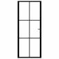 Preview: Innentür ESG Glas und Aluminium 83x201,5 cm Schwarz