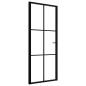 Preview: Innentür ESG Glas und Aluminium 83x201,5 cm Schwarz