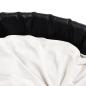 Preview: Hundebett Schwarz-Beige 99x89x21 cm Plüsch und Kunstleder