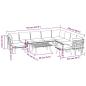 Preview: 11-tlg. Garten-Lounge-Set mit Kissen Massivholz Akazie