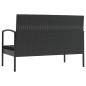 Preview: 16-tlg. Garten-Lounge-Set mit Auflagen Poly Rattan Schwarz