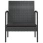 Preview: 16-tlg. Garten-Lounge-Set mit Auflagen Poly Rattan Schwarz