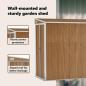 Preview: Anbauschuppen Braun 118x382x178 cm Verzinkter Stahl