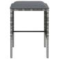 Preview: 5-tlg. Sofagarnitur in L-Form mit Kissen Poly Rattan Grau
