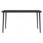 Preview: Garten-Esstisch Schwarz 140x70x74 cm Stahl und Glas