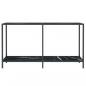 Preview: Konsolentisch Schwarz 140x35x75,5 cm Hartglas