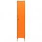 Preview: Schließfachschrank Orange 35x46x180 cm Stahl 
