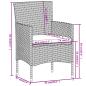 Preview: 3-tlg. Garten-Essgruppe Poly Rattan Braun