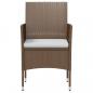 Preview: 3-tlg. Garten-Essgruppe Poly Rattan Braun