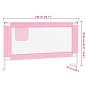 Preview: Kleinkind-Bettschutzgitter Rosa 140x25 cm Stoff
