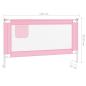 Preview: Kleinkind-Bettschutzgitter Rosa 140x25 cm Stoff