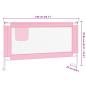 Preview: Kleinkind-Bettschutzgitter Rosa 140x25 cm Stoff