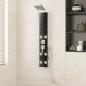 Preview: Duschpaneel Glas 18x45,5x130 cm Schwarz