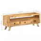 Preview: TV-Schrank 110x30x40 cm Massivholz Mango 