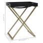 Preview: ARDEBO.de - Klapptisch Golden und Schwarz 48x34x61 cm MDF