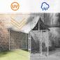 Preview: Outdoor-Hundezwinger mit Dach 200x100x150 cm