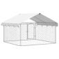 Preview: Outdoor-Hundezwinger mit Dach 200x200x150 cm