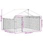Preview: Outdoor-Hundezwinger mit Dach 200x200x150 cm