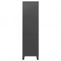 Preview: Industrial Kleiderschrank Anthrazit 90x50x180 cm Metall