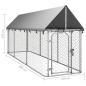 Preview: Outdoor-Hundezwinger mit Dach 400x100x150 cm