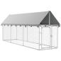 Preview: Outdoor-Hundezwinger mit Dach 400x100x150 cm