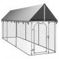 Preview: Outdoor-Hundezwinger mit Dach 400x100x150 cm