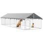 Preview: Outdoor-Hundezwinger mit Dach 600x200x150 cm