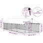 Preview: Outdoor-Hundezwinger mit Dach 600x200x150 cm