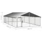 Preview: Outdoor-Hundezwinger mit Dach 600x300x150 cm