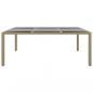 Preview: Gartentisch 200x150x75 cm Hartglas und Poly Rattan Beige