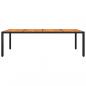 Preview: Gartentisch 250x100x75 cm Akazienholz und Poly Rattan Schwarz