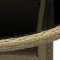 Preview: Gartentisch Ø80x75 cm Hartglas und Poly Rattan Beige