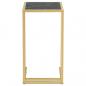 Preview: Computer-Beistelltisch Schwarz Marmor 50x35x65 cm Hartglas