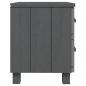Preview: Nachttisch HAMAR Dunkelgrau 40x35x44,5 cm Massivholz Kiefer