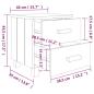 Preview: Nachttisch HAMAR Dunkelgrau 40x35x44,5 cm Massivholz Kiefer