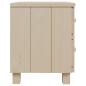 Preview: Nachttische HAMAR 2 Stk. Honigbraun 40x35x44,5 cm Massivholz