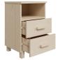 Preview: ARDEBO.de - Nachttisch HAMAR Honigbraun 40x35x62 cm Massivholz Kiefer