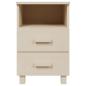 Preview: Nachttische HAMAR 2 Stk. Honigbraun 40x35x62 cm Massivholz