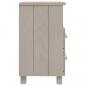 Preview: Nachttische HAMAR 2 Stk. Weiß 40x35x62 cm Massivholz