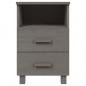 Preview: Nachttische HAMAR 2 Stk. Hellgrau 40x35x62 cm Massivholz