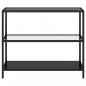 Preview: Regal Transparent und Schwarz 100x36x90 cm Gehärtetes Glas