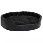 Preview: Hundebett Schwarz 90x79x20 cm Plüsch und Kunstleder