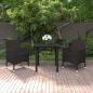 Preview: ARDEBO.de - 3-tlg. Garten-Essgruppe mit Auflagen Poly Rattan und Glas