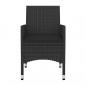 Preview: 3-tlg. Garten-Essgruppe mit Auflagen Poly Rattan und Glas